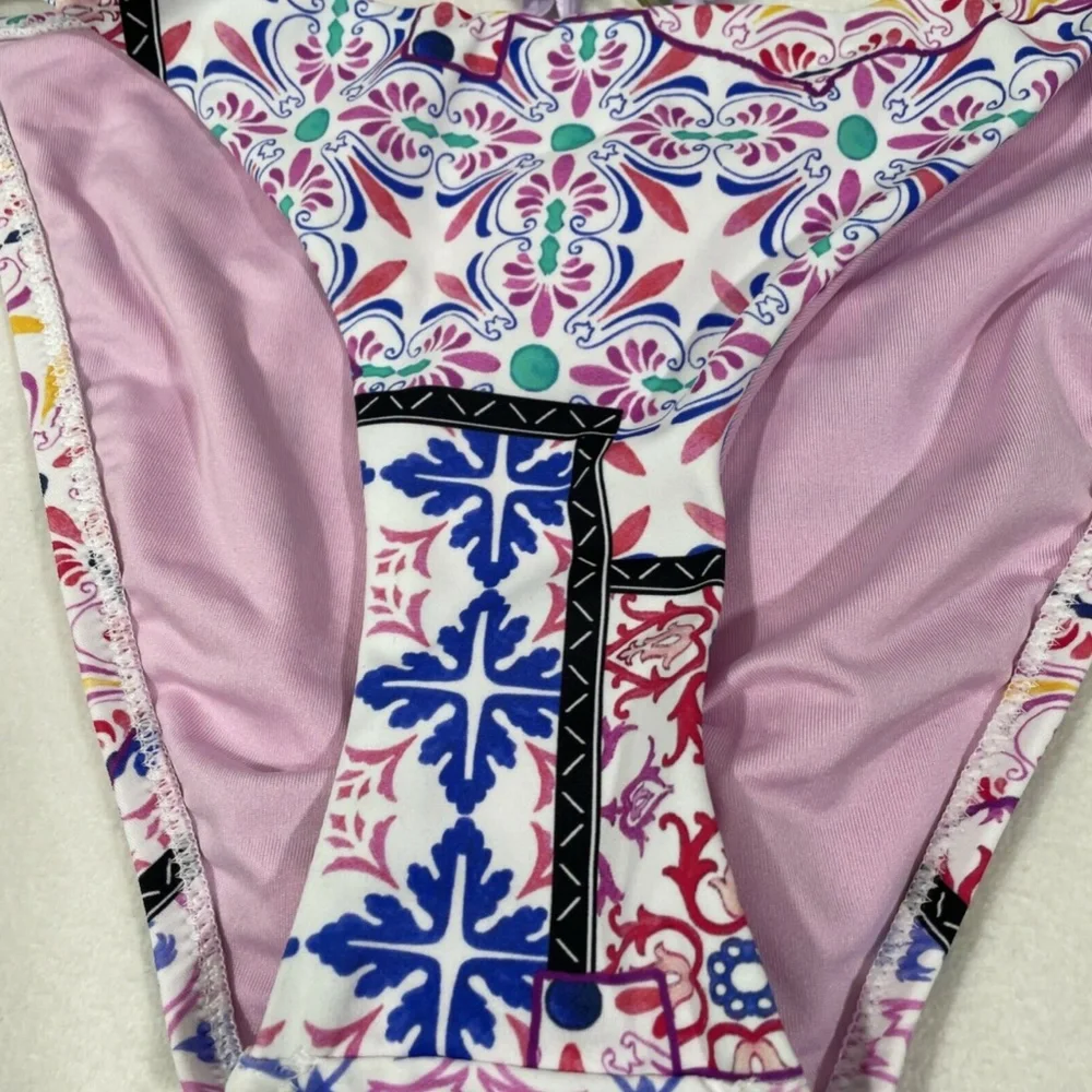 NEW Nanette Lepore‎ [ 4 US ] Lauren Bikini Bottom in Turkish tile